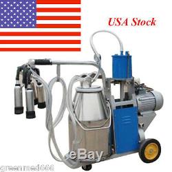 USA CE Electric Milking Machine For Farm Cows WithBucket Adjustable Pioton 1440RPM