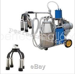 USA Electric Milking Machine Milker Cows Bucket 110V 25L Stainless Steel Bucket