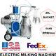 Usa Fda Milker Electric Vacuum Pump Milking Machine Farm Cows Bucket 25l A+