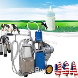 USA Large Electric Milking Machine Milker For Farm Cow Milk 25L Piston Pump Easy