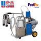 Usa! Milker Electric Vacuum Pump Milking Machine Farm Cows Bucket 25l Stainless