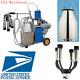 Usa! Portable Milk Milker Electric Piston Vacuum Pump Milking Machine Farm Cow