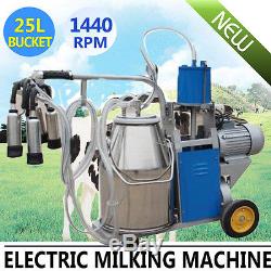 USA Seller Professional Electric Milking Machine Milker For Farm Cow Bucket 25L