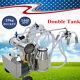 Usa Stockdouble Tank Electric Milking Machine Vacuum Pump Milker Cow Cattle