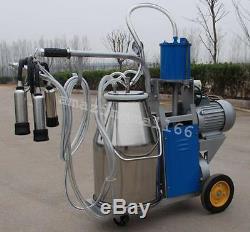 USAElectric Milking Machine Milker Best For farm Cows Bucket Stainless Steel