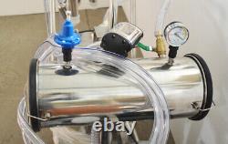 USED Vacuum Pump Milking Machine for Cow Goat 110V Stainless Steel Bucket 110V