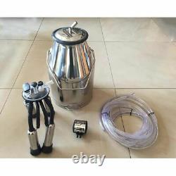 V0 Portable Farm Cow Milking Milker Machine Bucket Tank Container Barrel Set