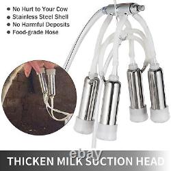 VEVOR Electric Milking Machine For Farm Cows WithBucket Automatic Milker 2 Plug