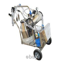 Vacuum Pump Milking Machine for Cow Goat 110V Stainless Steel Bucket 110V NEW US