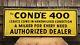 Vintage Conde 400 Cow Milker Dairy Farm Dealer Tin Embossed Sign 49x19
