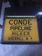 Vintage Conde Pipeline Milker Embossed Metal Sign Milk Farm Cow Sherrill Ny