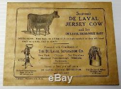 Vintage De Laval Cream Separator Milker Tin Jersey Cow & Calf Set Excellent