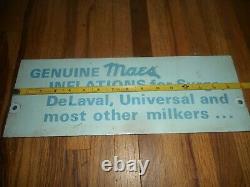 Vintage MAES Farm Dairy Cow Inflations Delaval Milker SURGE Advertising SIGN