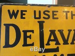 Vintage We Use The DeLaval Milker Metal Sign Dairy Cow Farm Feed Seed Farmhouse