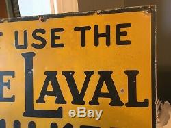 Vintage We Use The DeLaval Milker Metal Sign Dairy Cow Farm Feed Seed Farmhouse