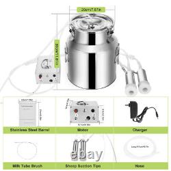 14l Laiteur De Vache Amélioré Double Tête De Traite Machine À Vide Pulse Réglable Set