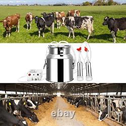 14l Machine De Traite Électrique En Acier Inoxydable Set De Seau Pâture Ferme Chèvre De Vache