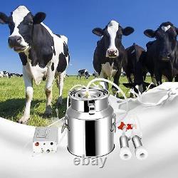 14l Machine Électrique De Traite Des Vaches Têtes Doubles Aspirateur Pulsation Des Bovins Laiteur