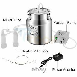 14l Milking Machine Portable Electric Dairy Cow Bucket Tank Acier Inoxydable