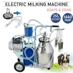 25l Électrique Machine Pour Vaches Traire Ferme Vide Withbucket Automatique Pompe Milker