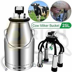 25l Laiterie Laitière Vache Acier Inoxydable Machine De Traite Seau Réservoir De Seau