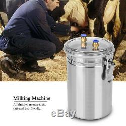 2l 0.5 Gal Vaches Électrique Barrel Ferme Milker Machine Pompe À Vide Traire Bucket