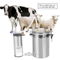 2l 0.5 Gal Vaches Électrique Barrel Ferme Milker Machine Pompe À Vide Traire Bucket