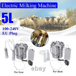5l Electric Barrel Milking Machine Machine Pompe À Vide Portable Cow Milker Tank