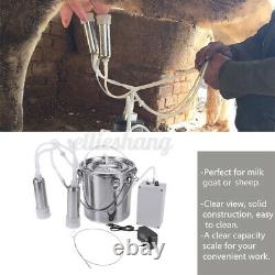 5l Electric Barrel Milking Machine Machine Pompe À Vide Portable Cow Milker Tank