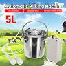 5l Electric Milking Machine Vacuum Pump Cow Goat Milker 2 Têtes