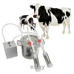 7 / 14l Électrique Traire Machine À Vide Pulsation Milker Barrel Inoxydable Vache Chèvre