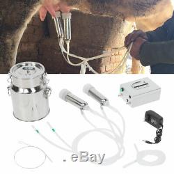 7l Électrique Machine À Vide Pulsation Traire Pompe Milker Barrel Inoxydable Vache