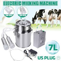 7l Électrique Machine À Vide Traire Impulse Pompe En Acier Inoxydable Vache Chèvre Milker