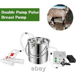 7l Portable Electric Milking Machine Pompe À Vide Pour Vache De Ferme Mouton Chèvre Milker