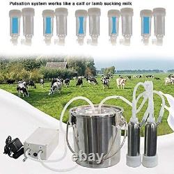 CJWDZ Machine à traire pour chèvres et vaches, pompe à vide à pulsation, trayeur de lait, traite de soutien.