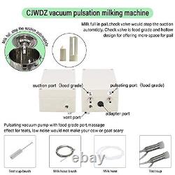 CJWDZ Machine à traire pour chèvres et vaches, pompe à vide à pulsation, trayeur de lait, traite de soutien.