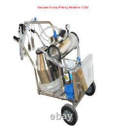 Farm Bucket Milker Pompe À Vide Électrique Machine De Traite Pour Vaches Chèvre 110v Nouveau