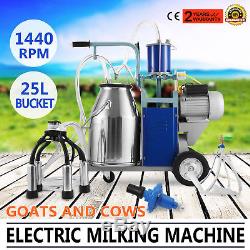 Machine À Traire Électrique De 25l Pour Des Vaches De Chèvres Withbucket Milker 1440rpm Automatique