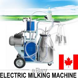 Machine De Traite Électrique Locale Du Canada Pour Des Vaches De Ferme Avec La Pompe À Vide De Seau 25l