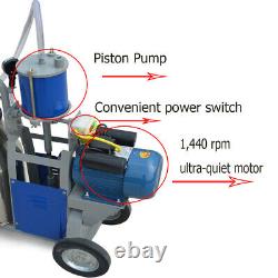 Machine De Traite Électrique Portable Vaches De Lait 0.55kw Acier Inoxydable 25l+bucket