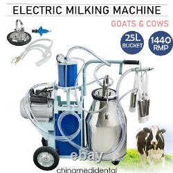 Machine De Traite Électrique Portable Vaches De Laiterie Acier Inoxydable 25l Seau 110v