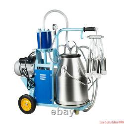 Machine Électrique Automatique De Traite Ferme Vaches Chèvre 25l Bucket Vacuum Pump Dairy