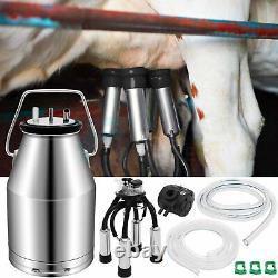 Machine Électrique De Traite De 25l Pour Des Vaches De Ferme 304 Milker En Acier Inoxydable De Vache De Seau