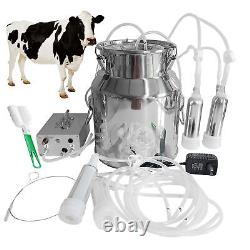 Machine à Traire Chèvres Traiteuse 14L Seau en Acier Inoxydable 304 pour Vaches US