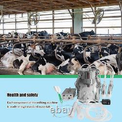 Machine à Traire Chèvres Traiteuse 14L Seau en Acier Inoxydable 304 pour Vaches US