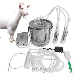 Machine à Traire Électrique 9L pour Vaches et Chèvres, Seau en Acier Inoxydable, Système d'Aspiration Réglable