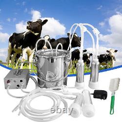 Machine à Traire Électrique pour Vache et Chèvre, Traiteuse Portable de 9L avec Pompe à Vide à Pulsation