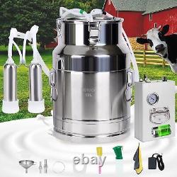 Machine à Traire Portable pour Vaches Rechargeable de 15L avec Pompe à Batterie