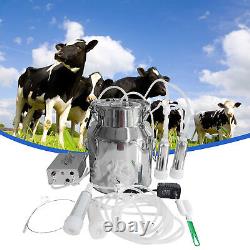 Machine à Traire Vache 14L, Traiteuse à Vide avec Pulsation d'aspiration Ajustable en Continu