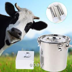 Machine à Traire pour Moutons, Chèvres et Vaches en Acier Inoxydable à Double Tête avec Pompe à Impulsion Sous Vide 5L